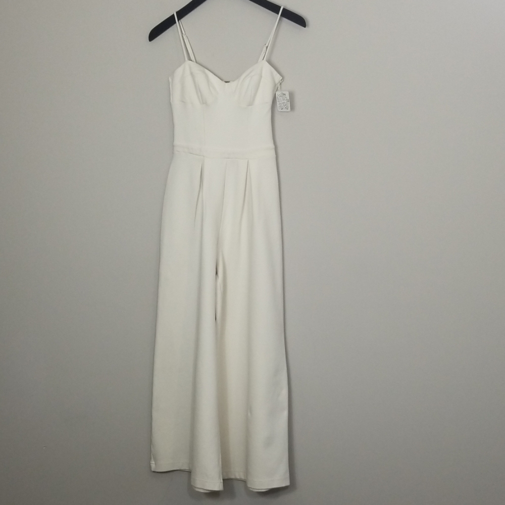 Free People Ava White Textured Jumpsuit - Picture 4 of 8